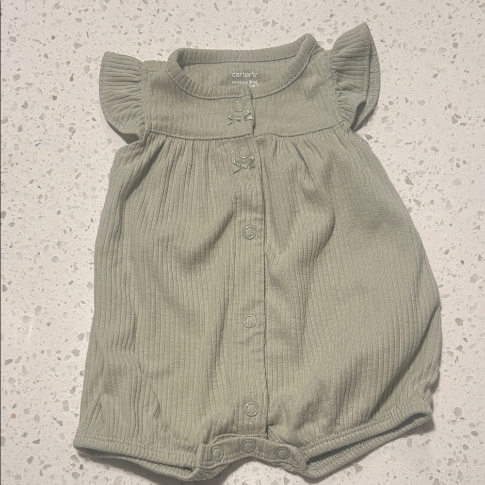 Carter's Sage Green Baby Romper